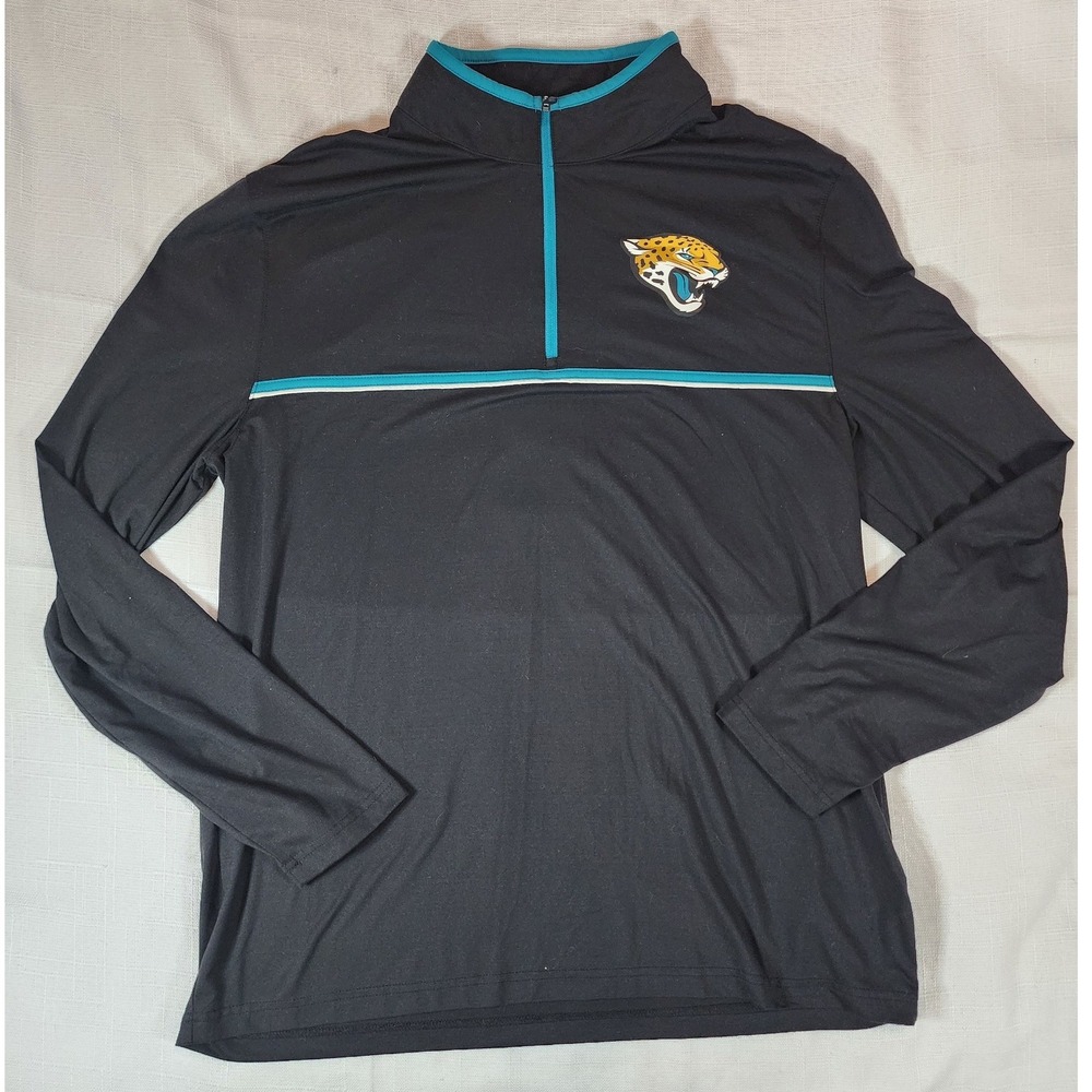 NFL Team Apparel Jacksonville Jaguars Mens XL Performance Quarter-Zip Pullover